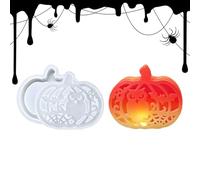 Moules en silicone pour Halloween - Lanternes de citrouille - Moules en résine époxy - Accessoires de coulée en résine - Fournitures de bricolage pour décoration d'Halloween - Photophore - Décoration