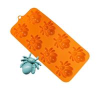 Moules en silicone pour Halloween - Moules à fondant, araignées, balais, citrouille, moule en silicone, moule à démoulage facile pour chocolat, résine, bougies, savon, cupcakes, décoration, fondant