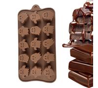 Moules en silicone pour Halloween - Moules en silicone pour Halloween - 15 cavités - fantôme - Outils de chocolat