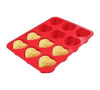 Moules en silicone pour la pâtisserie - Moule antiadhésif en forme de cœur - Moule à biscuits en silicone - Pour gâteaux, bonbons, dessert, fondant, oursons en caoutchouc, bougie, artisanat, fête