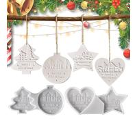 Moules En Silicone Pour La Résine De Noël Moule réutilisable DIY à | Formes Noël Pour Créations DIY Souvenirs De Fête Décorations Breloques Pendentifs Et UN
