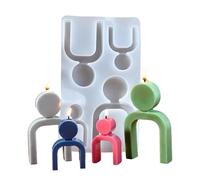 Moules en silicone pour l'artisanat, moule en silicone pour la figure humaine | Moule à bougie Moule en silicone créatif en résine,Moules artisanaux Ornements de bureau antiadhésifs à libération fac