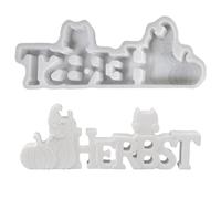 Moules en silicone pour l'automne - Moule en silicone pour l'automne - Champignons - Hérisson - Moules en plâtre pour couler - Moule 3D - Moule à bougie en silicone pour bricolage de savon, plâtre (N)