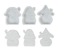 Moules en silicone pour l'automne - Moule en silicone pour l'automne - Champignons - Hérisson - Moules en plâtre pour couler - Moule 3D - Moule à bougie en silicone pour bricolage de savon, plâtre (I)