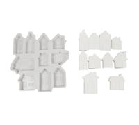 Moules en silicone pour loisirs créatifs - Petites formes d'ornement en forme de maison - Pour la décoration de maison et la création de studio - Avec une excellente flexibilité