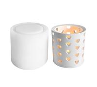 Moules en silicone pour maisons, support en résine époxy, pour mouler des bougies, moules en silicone, maisons, bougeoirs, Saint-Valentin, cœur