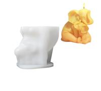 Moules en silicone pour mère et enfant en forme d'éléphant - Fournitures artisanales pour la décoration de la maison - Éléphant mère et enfant