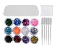 Moules en silicone pour moulage de bijoux en corne d'élan, accessoires de compte-gouttes à paillettes, moules en silicone sûrs et non toxiques de haute qualité pour la fabrication