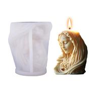 Moules en Silicone pour Moulage de Résine Religieuse,Moule a Bougie 3D pour Décoration Intérieure et Fabrication de Bougies DIY,Décoration de Gâteaux et Savon