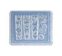 Moules en silicone pour nail art, fleur, nœud en silicone 3D, modèle de sculpture pour projets d'artisanat, décoration du bout des doigts pour femme (P)