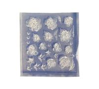 Moules en silicone pour nail art, fleurs, 3D en forme de nœud en silicone, modèle de sculpture pour projets d'artisanat, décoration artistique du bout des doigts pour femmes (J)