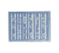 Moules en silicone pour nail art, fleurs, 3D en forme de nœud en silicone, modèle de sculpture pour projets d'artisanat, décoration artistique du bout des doigts (O)