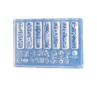 Moules en silicone pour nail art, fleurs, 3D en forme de nœud en silicone, modèle de sculpture pour projets d'artisanat, décoration du bout des doigts pour femmes (E)