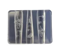 Moules en silicone pour nail art, fleurs, 3D en forme de nœud en silicone, modèle de sculpture pour projets artisanaux, décoration artistique du bout des doigts (R)