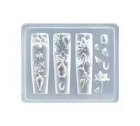 Moules en silicone pour nail art, fleurs, 3D en forme de nœud en silicone, modèle de sculpture pour projets d'artisanat, décoration artistique du bout des doigts des femmes (T)