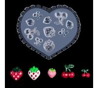 Moules en silicone pour nail art - Motifs 3D en relief - Rose et papillon - Motifs de Noël - Accessoires de charme pour ongles