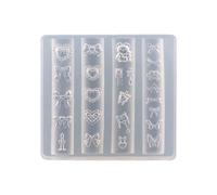 Moules en silicone pour nail art, outil de conception d'ongles, motif nœud, moules en silicone faits à la main pour la création de manucure, décoration des ongles en résine UV
