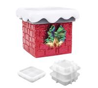 Moules en silicone pour Noël, fabrication en silicone pour cheminée, couverture de neige, facile à lancer résistant à la chaleur pour des projets d'art qui créent une décoration en argile