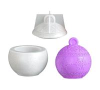 Moules En Silicone Pour Noël | Moule Pour Artisanat De Qualité Alimentaire - Moules À Résine Pour Pots Avec Couvercle | Pour Aromathérapie Support De Bougie Parfumée