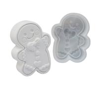 Moules En Silicone Pour Noël - Moules En Silicone De Bonhomme En Pain D'Épice Pour Artisanat Résine - Fournitures Pour Artisanat Création Décoration De Noël Cire Plâtre Pâte À Modeler Pour Débutants