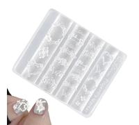 Moules en silicone pour ongles outils de manucure florale et | pochoirs en dentelle design ongles moule pour résine de coulée DIY décoration de manucure débutants professionnels maison