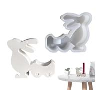 Moules en Silicone pour Pâques,Forme De Lapin De Pâques Avec Démoulage Facile | Moule pour le Moulage de Résine | Pour Ciment, Argile, Chandeliers, Plâtre et Décoration de Table