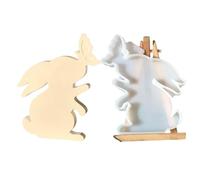 Moules en silicone pour Pâques - Moule pour résine de lapin, moules antiadhésifs avec motif de - Pour travaux manuels de Pâques et de printemps, savon, plâtre et décoration