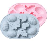 Moules en silicone Pour Pâques, oeufs, lapin, chocolat, jour de Pâques, lapin, cuisson, biscuits, emporte-pièces, tampons, glace, gelée, bonbons, panier, souffrance, fondant, savon, fête, cupcake, déc