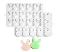 Moules en silicone pour Pâques - Tapis de cuisson, moules en silicone pour chocolat, biscuits, fondant, bonbons, chocolat, résine, bricolage, bloc de glace, décoration de gâteau