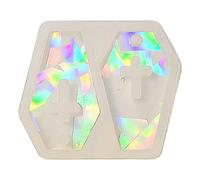 Moules en silicone pour pendentif en forme de croix hexagonale pour boucles d'oreilles ornementales