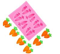 Moules en silicone pour petites carottes en forme de petites carottes pour gâteaux, fondants, résine époxy, petites carottes