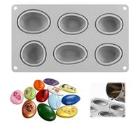 Moules en Silicone pour Pierres, Moule Silicone pour Pierre à Peindre | Moule de Cuisson Rond en Galets 3d, Moule en Silicones en Pierre, MouleSilicone Resine Epoxy, pour Savon, Cire