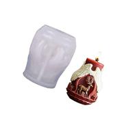 Moules en silicone pour plâtre de Père Noël, élans, résine époxy, moulages parfumés de Noël