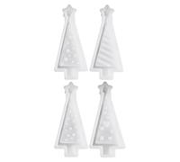 Moules en Silicone pour Plâtre Outil Créatif Réutilisable 4 Pièces Avec | Moule En Silicone Sapin De Noël Pour Bougie Argile Plâtre Savon Fêtes Loisirs Créatifs Maison Passe-Temps