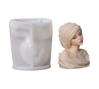 Moules en silicone pour portrait de fille - Plâtres - Fournitures d'artisanat pour la fabrication de portraits de fille - Fournitures d'artisanat en silicone