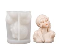 Moules en silicone pour portrait de fille - Plâtres - Fournitures d'artisanat pour la fabrication de portraits de fille - Fournitures d'artisanat en silicone