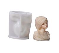 Moules en silicone pour portrait de fille - Plâtres - Fournitures d'artisanat pour la fabrication de portraits de fille en silicone - Résine époxy
