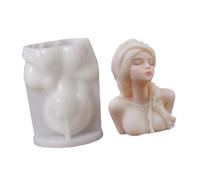 Moules en silicone pour portrait de fille - Plâtres - Fournitures d'artisanat pour la fabrication de portraits de fille - Fournitures d'artisanat en silicone