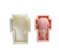 Moules en silicone pour portrait de visage européen - Pour les amateurs d'art - Créez une atmosphère chaleureuse avec un visage européen