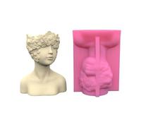 Moules en silicone pour pot de fleurs en forme de figurine humaine artistique, pour fabrication artisanale de figurines faites à la main