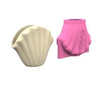 Moules en silicone pour pots de fleurs en béton en forme de coquillage en résine époxy, moules à stylos, moules pour jardinières en béton