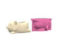 Moules en silicone pour pots de fleurs en béton, vase en forme d'animal parfait pour les amateurs de bricolage, fournitures de jardinage créatives