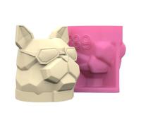 Moules en silicone pour pots de fleurs en forme de bouledogue