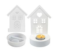 Moules En Silicone Pour Résine - Création Interactive Flexible Réutilisable - Moules à Résine en Forme de Maison,pour Décorations Maison Cadeaux Fête Anniversaire Saint-Valentin Famille