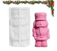 Moules en silicone pour résine de Noël Casse-noisette artisanal de style | Moule en Silicone Soldat Casse-Noisette pour plâtre, savon, argile, chocolat, pâte à sucre, pâtisserie, décor