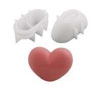 Moules en silicone pour résine époxy, cœur, réutilisables, retrait facile | Moules en plâtre en forme de cœur pour gobelets pour art et artisanat, bocaux de rangement, décoration d'intérieur