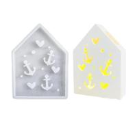 Moules en silicone pour résine époxy, moule à savon et plâtre | Moule à chocolat sur le thème du bord de mer, design creux, fait à la main pour décorer les loisirs créatifs