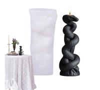 Moules en silicone pour résine époxy, moule de fabrication de savon en forme de serpent - Passe au lave-vaisselle - Moule décoratif pour fabrication de bougies artisanales, mousses, gâteaux