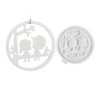 Moules en silicone pour résine époxy - Petit garçon et fille - Moule à ciment en forme d'arbre | Moule à libération facile pour fabriquer du savon, du béton et du plâtre