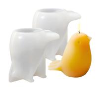 Moules en silicone pour résine (lot de 2) moules 3D en forme d'oiseau mignon et dodu pour loisirs créatifs blancs.